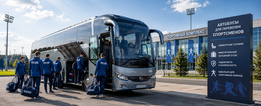 Автобус для перевозки спортсменов